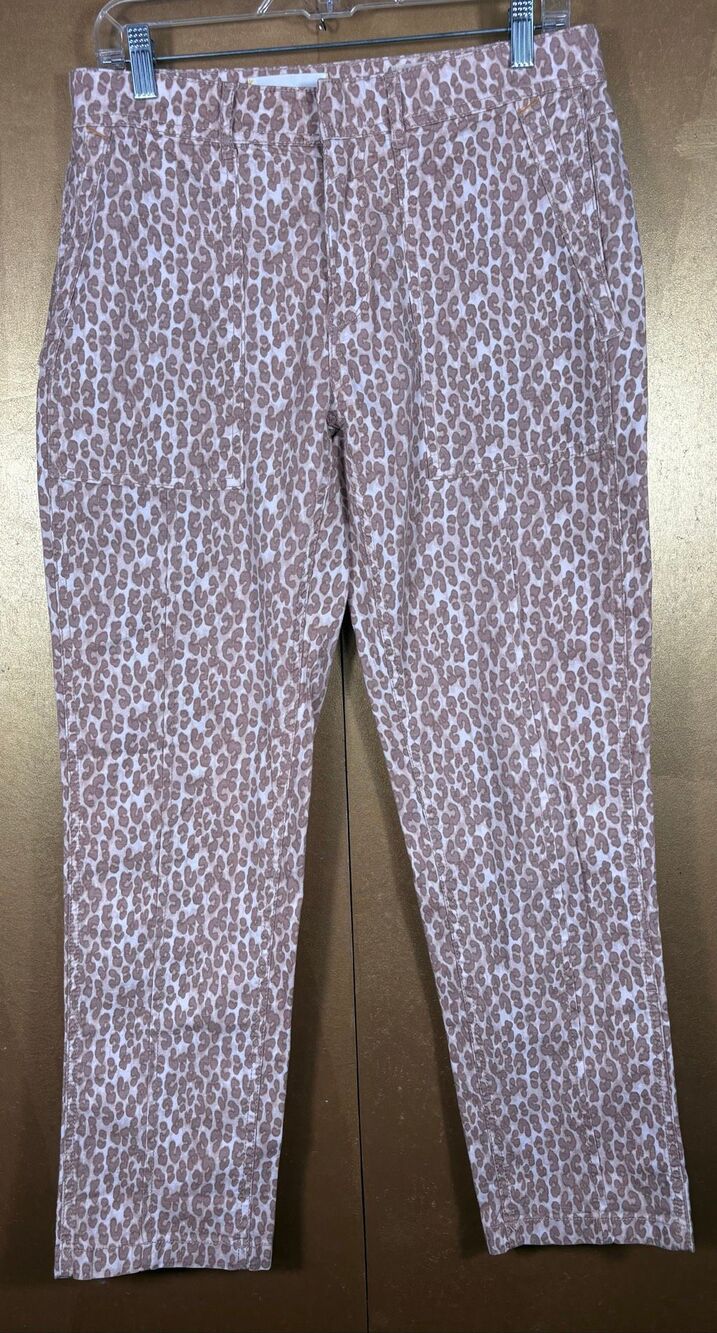 Anthropologie Wanderer Leopard print utility pants size 29